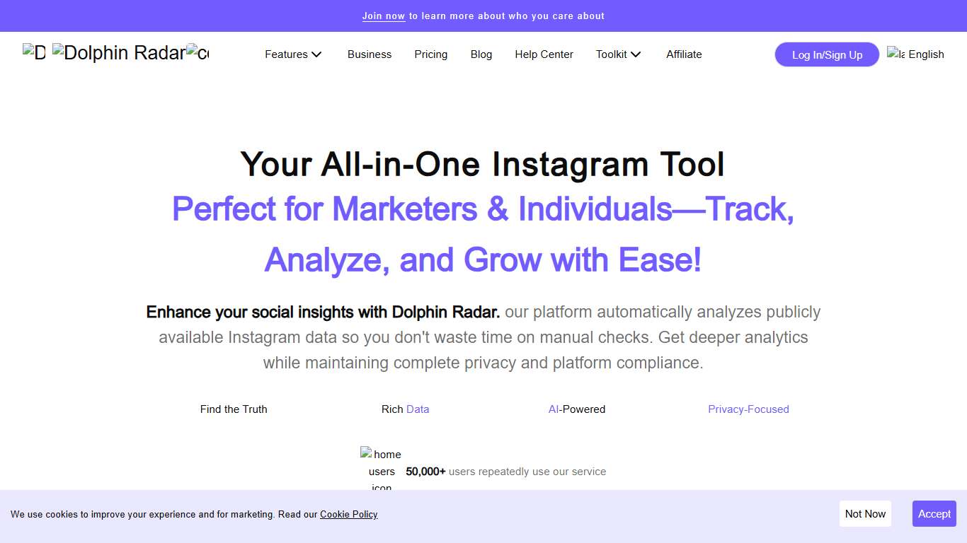 DolphinRadar: All-in-One Instagram Tracker and Analyzer