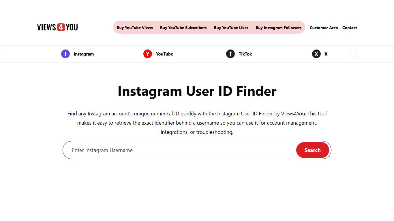 Instagram User ID Finder - Views4You